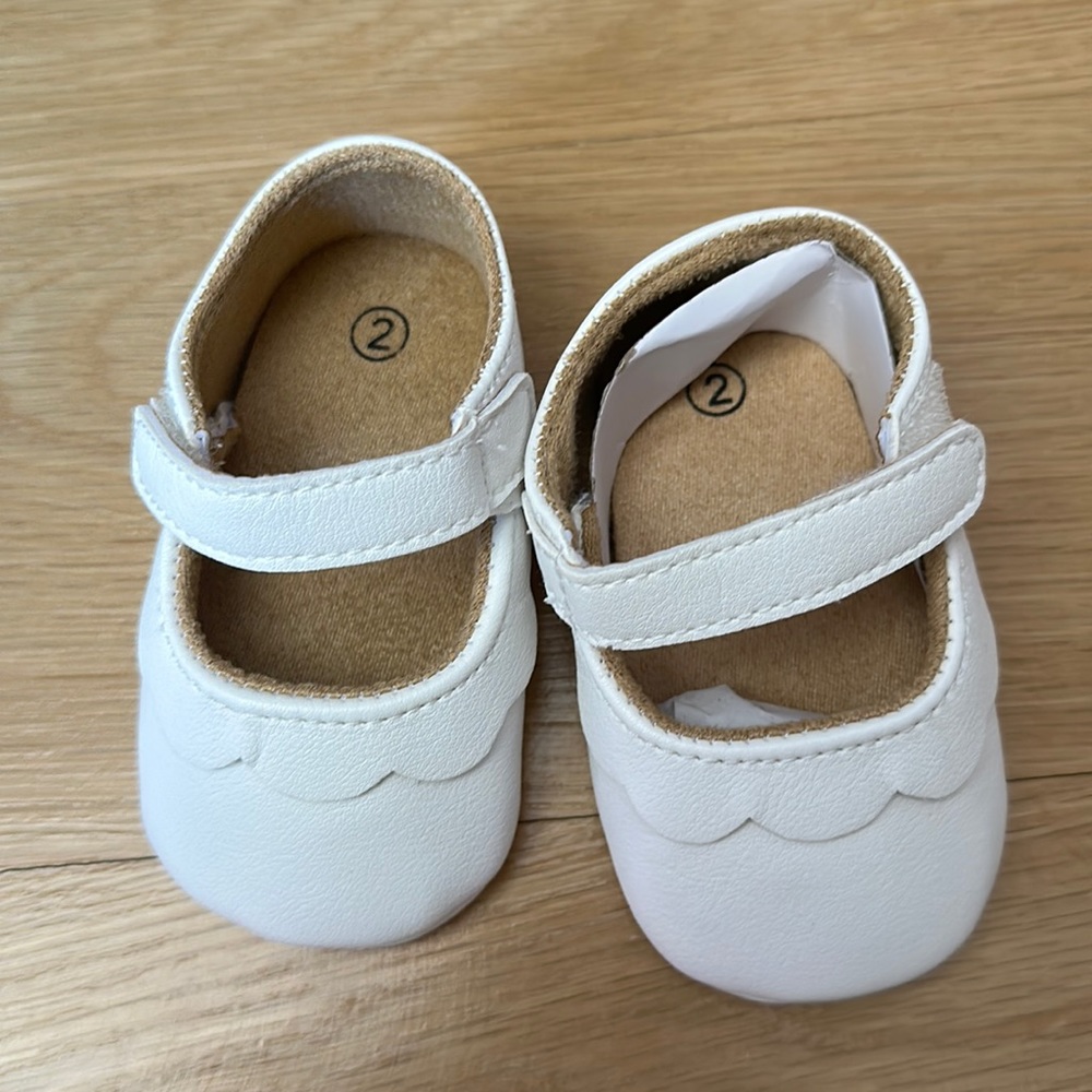 White flat shoes baby girl #2